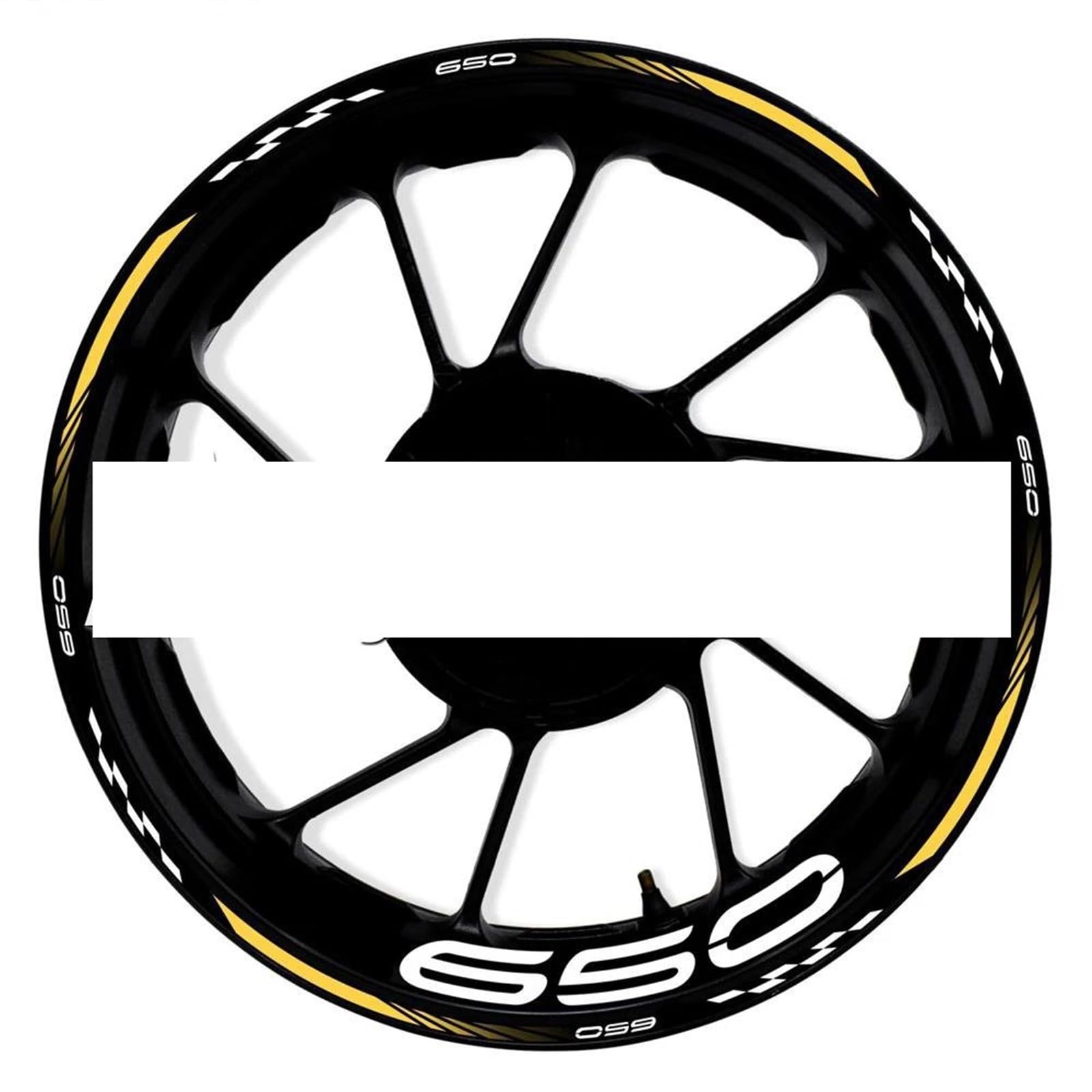 Stickers Motorcycle Wheel Stickers Reflective Decals Rims for Kawasaki Z650 Z 650 Z-650(Style 13)