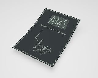MG Global Modern Poster of Amsterdam Netherlands Airport Schiphol Runway Dark 1 | 11x17 12x18 16x24 24x36 Minimal Unframed Print | Minimalism Wall Art Gift | Minimalist Home Office Decor