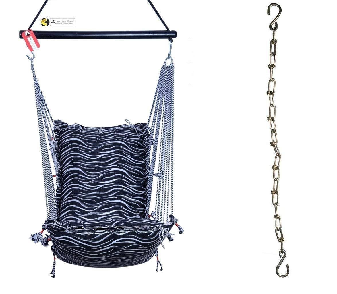 Swing Jhula Hanging Single Seater Chair for Home | Adult | Balcony (Completely Washable)