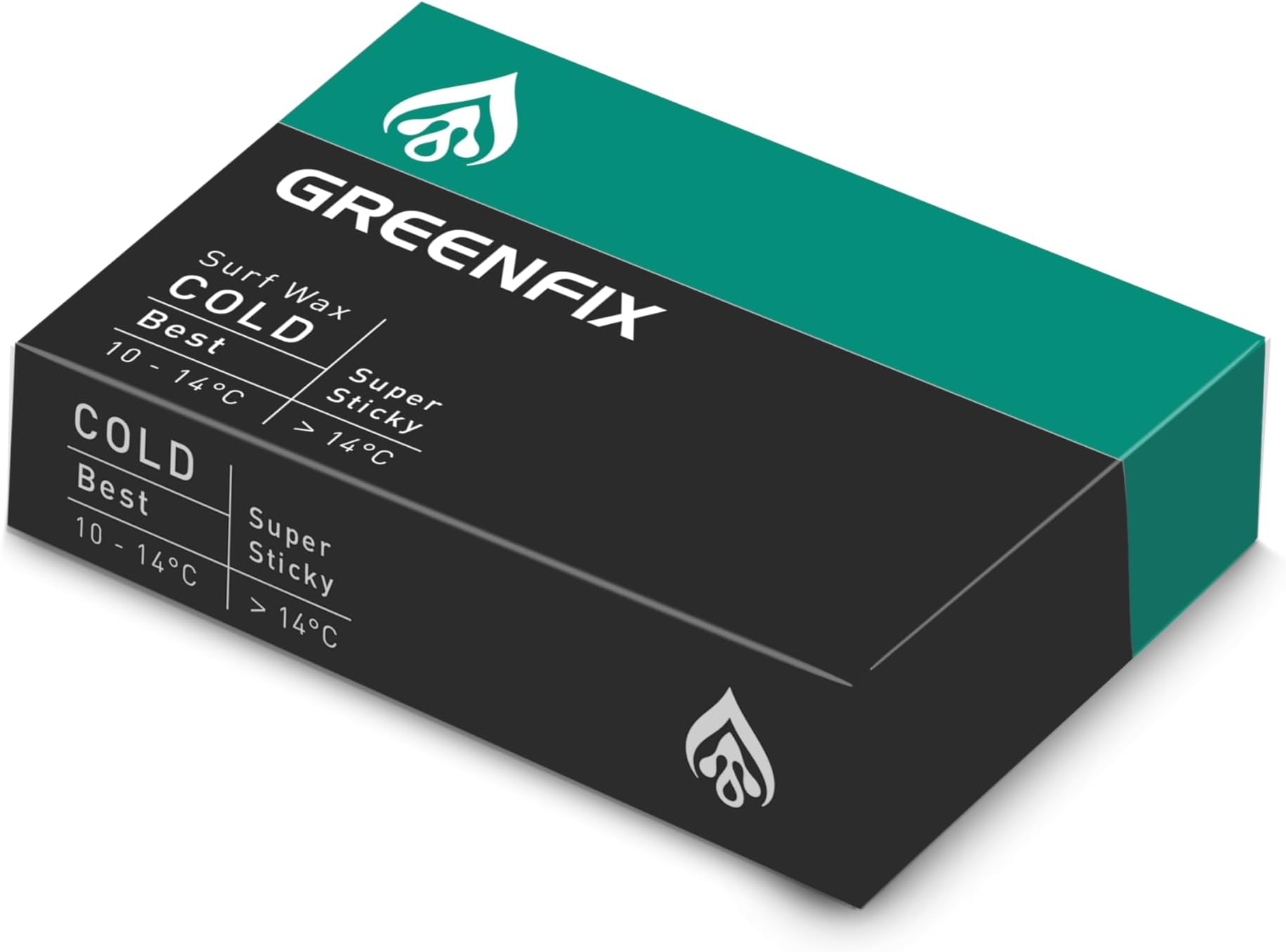 SURF SYSTEM GreenFix/Cold Water 48-58°F - Organic High Performance Surfboard Wax, Natural Ocean Friendly - Made in France - Non-Melting in Sun, Winner 2009 EU Innovation Award