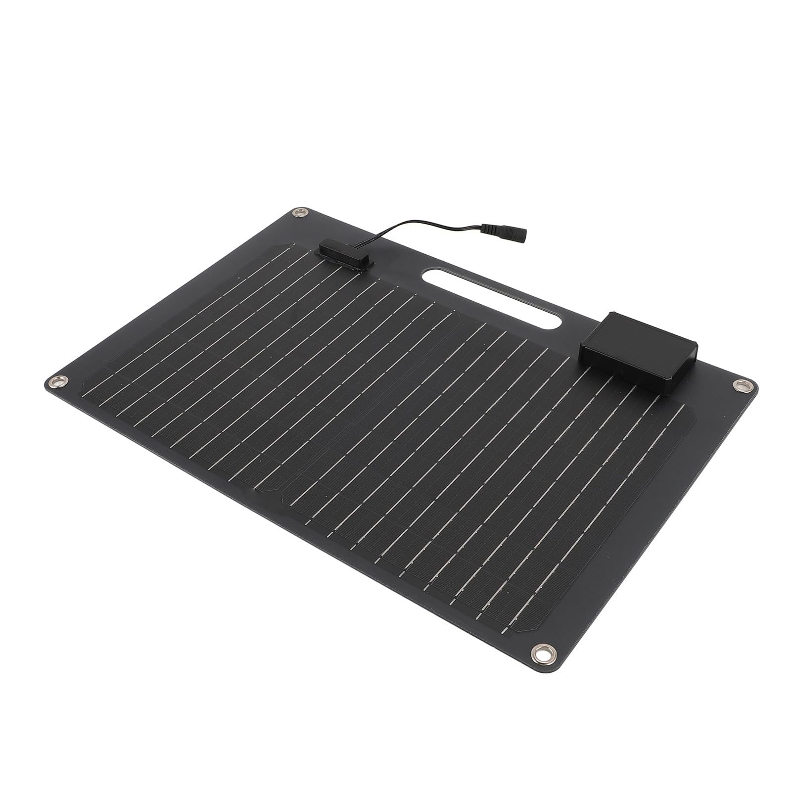 Generic Panneau Solaire Portable 100 W en Silicium Monocristallin Chargeur Haute efficacité Double Sorties USB 12 V 24 V Charge Rapide pour Camping en Plein Air, Camping-Car, Voyage en