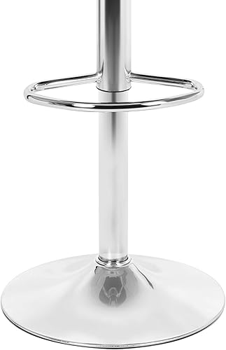 Miniatura 4 de Magshion Juego de 2 taburetes de bar blancos, de piel sintética, con altura de mostrador, sillas de bar tapizadas ajustables giratorias para isla de