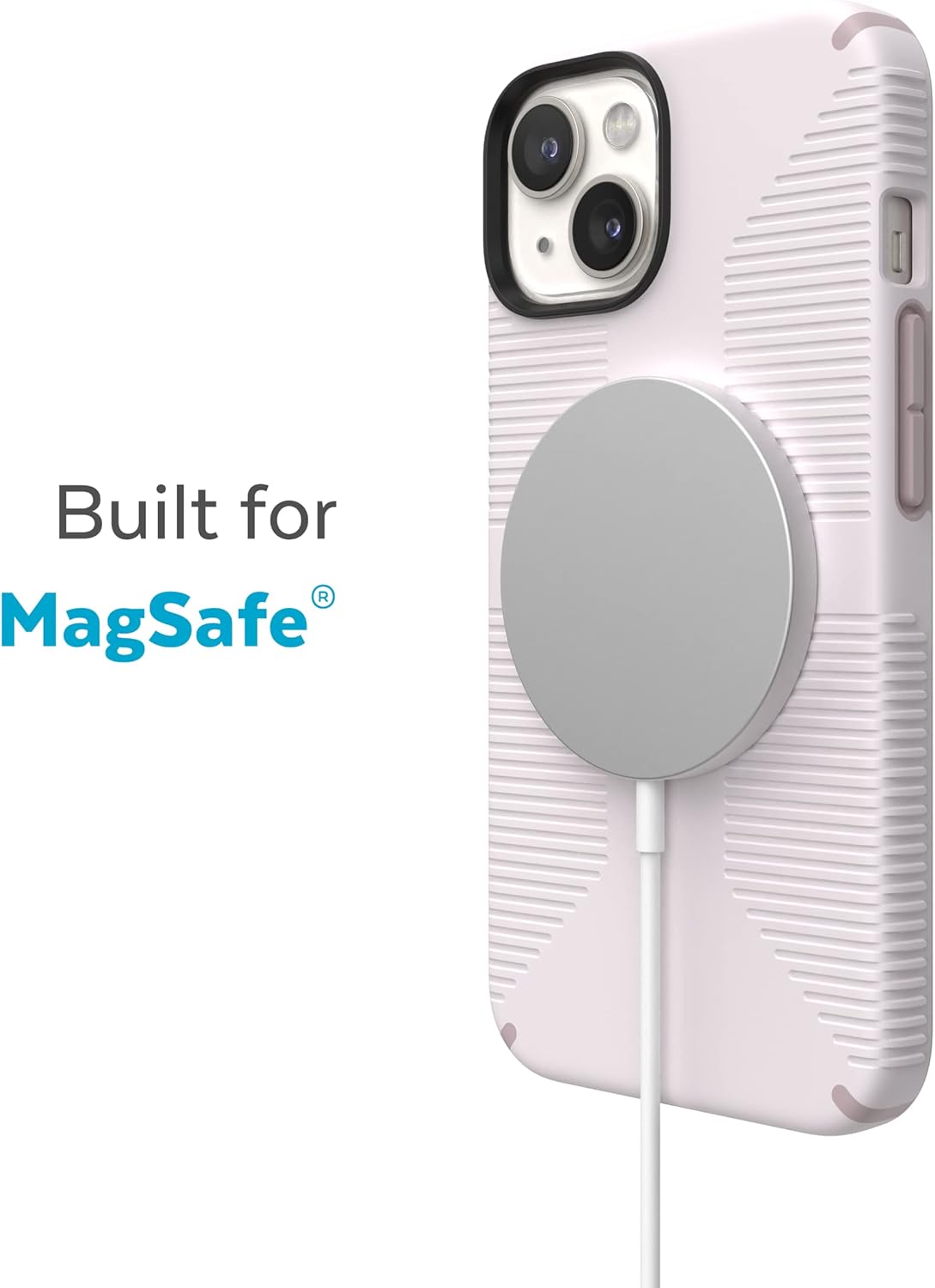 Speck iPhone 14 Case - Drop Protection, Built for MagSafe, Scratch Resistant - No Slip Grip with Soft Touch Coating iPhone 14 6.1 Inch Model - Soft Lilac/Carnation Petal CandyShell Pro - Image 6