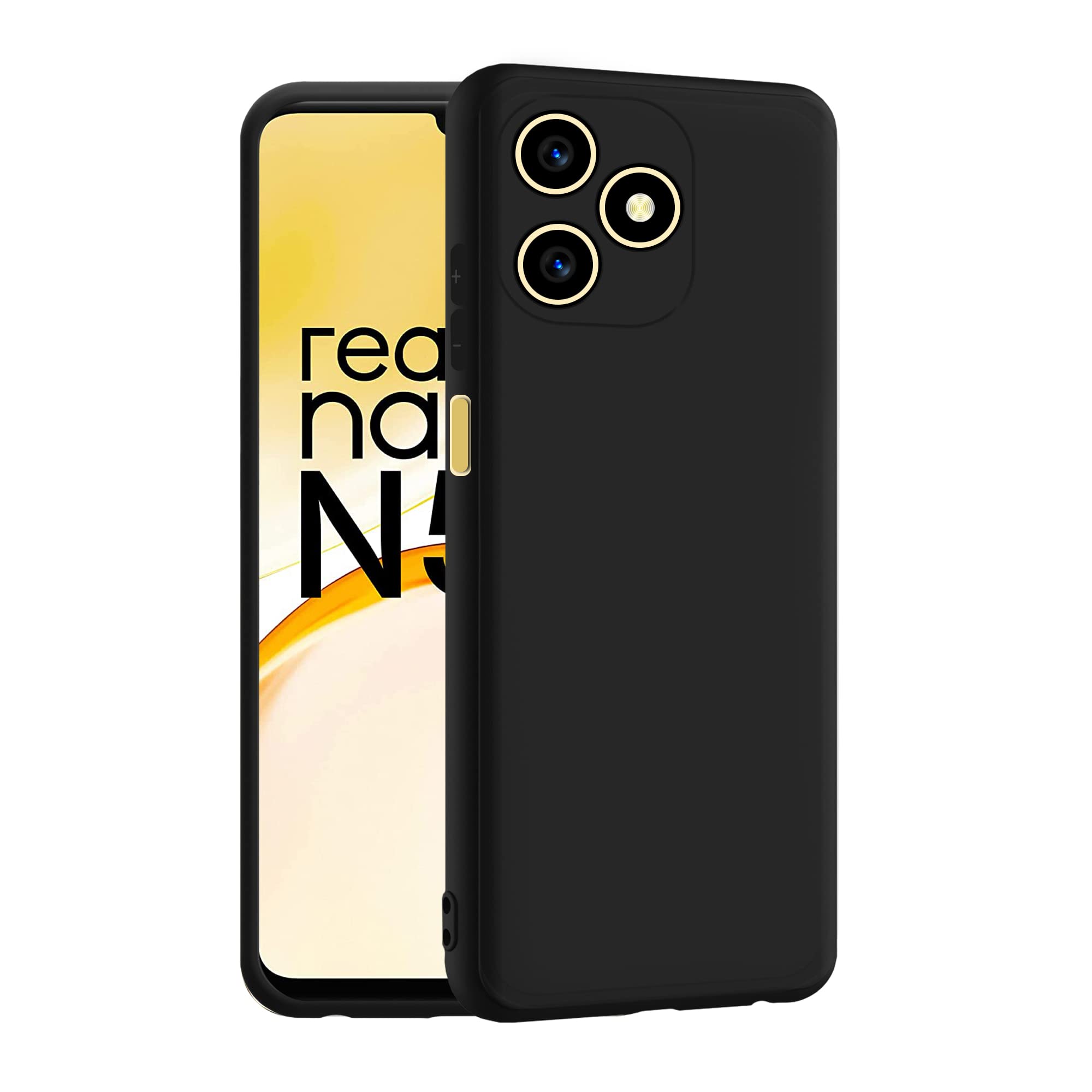CEDO Realme C53 / C51 / Realme Narzo N53 (4G) Back Cover | Camera Bump Protection & Inner Velvet Fabric Lining | Ultra Slim Matte Soft Rubberised Case Cover (Black) (B0C6MJCMDB) Amazon Price History, Amazon Price Tracker