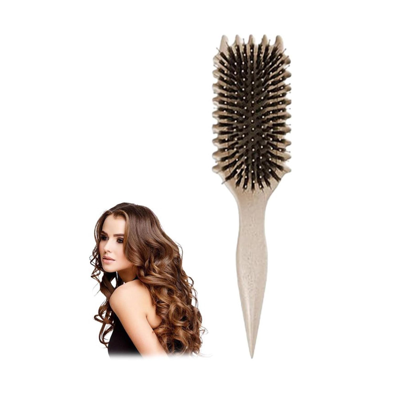 ヘアブラシ 9列ピン スタイリング ヘアブロー ダークブラウン ヘアブラシ 9列ピン スタイリング ヘアブロー ダークブラウン