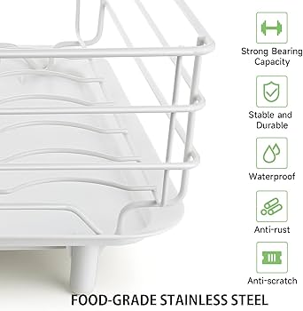 大容量食器乾燥ラック 2段水切りラック Amazon｜食器乾燥ラック 水切りボード付き 大型 2段 ステンレス