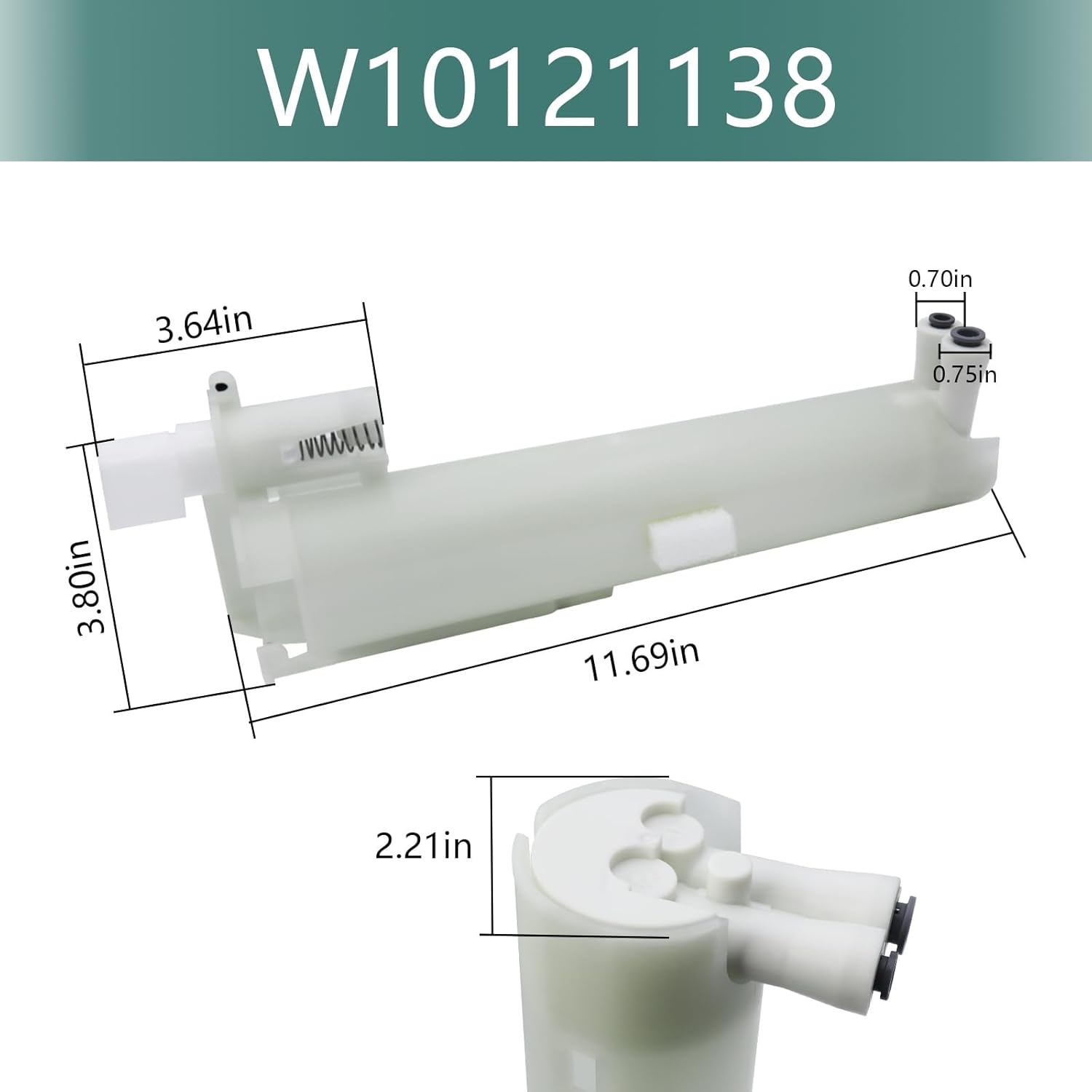 W10121138 Housing Fit for Whirlpool Refrigerator Replacement Part - Replace 2260507 2260513 W10121138 WPW10121138VP 1480816 AP6015340 PS11748615 EAP11748615