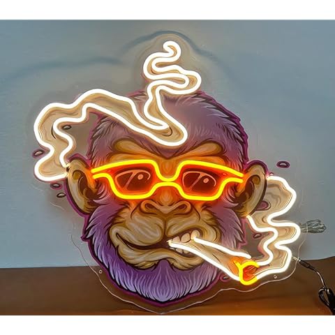 Smoking Monkey Neon Signs LED Neon Lights Cover