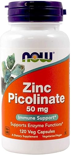 Now Foods - Picolinato de zinc de 50 mg, 120 cápsulas
