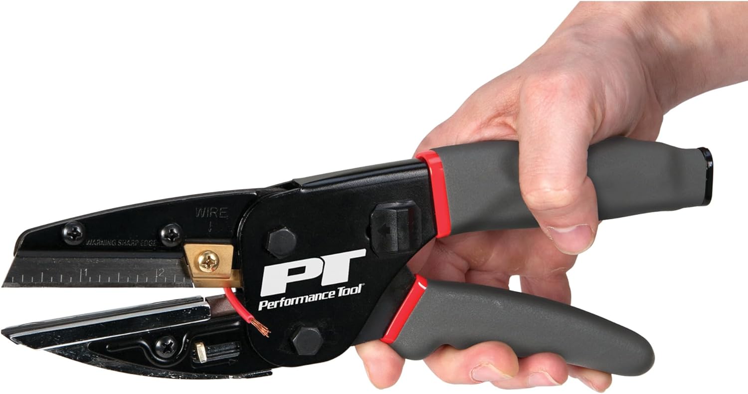 Performance Tool W2045 3-in-1 Multi Power Cutting Tool With Built-In Wire Cutter & Utility Knife