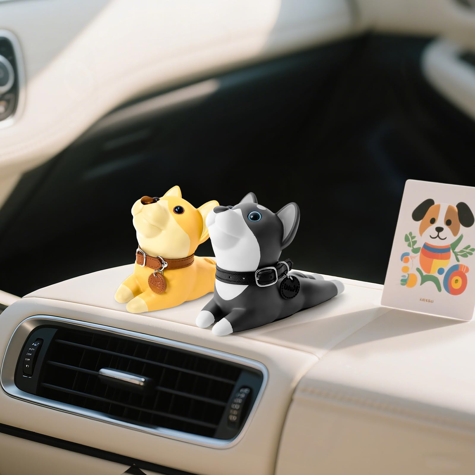 DomeStar Cute Dog Door Stopper, Shiba Inu Door Stop Decorative Animal Doorstop Wedge for Home and Office, Brown