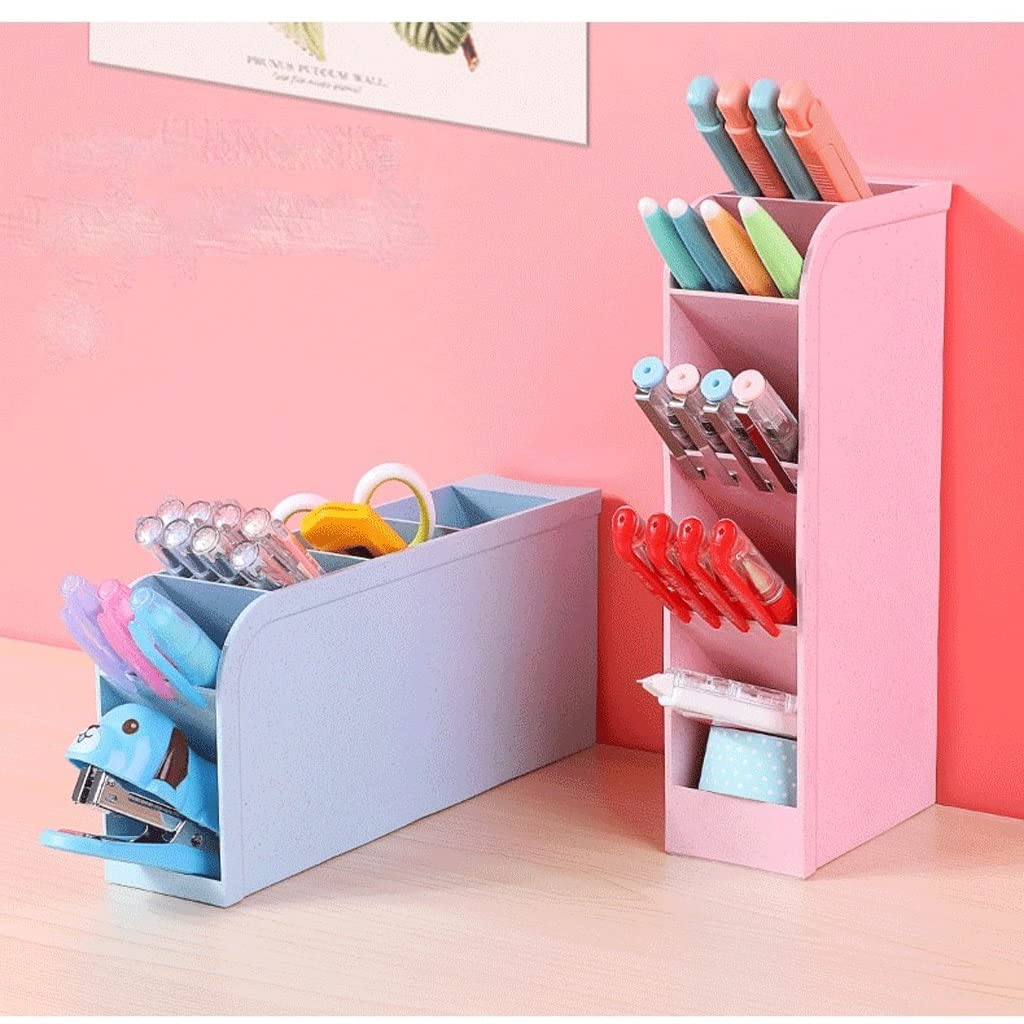 Portalápices multifunción NUEVO portalápices inclinado Caja de almacenamiento de papelería Moda creativa Portalápices de escritorio multifuncional Oficina (con 20 * 5 cm) ( Color : Roze , Size : 20*5C