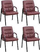 Vista 12 de Juego de 2 sillas de recepción de invitados de oficina, sillas de sala de conferencias, sillas de sala de espera, 2 unidades, silla de escritorio