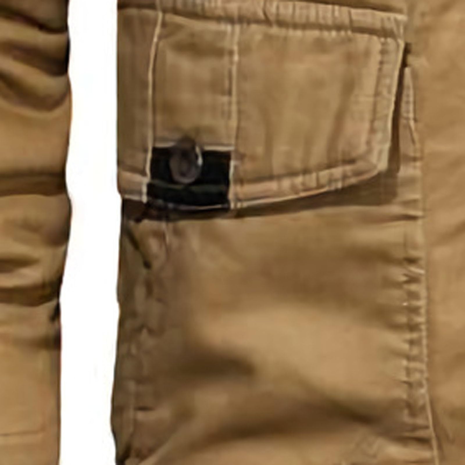 Generico Giacca Casual Maniche Lunghe Cappuccio Foderata Spessa Ideale Sport Autunno Inverno Abbigliamento Maschile (Khaki, XXL)