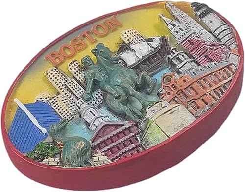 Miniatura 3 de Boston USA - Imán de nevera 3D, regalo de recuerdo de resina, hecho a mano, para decoración del hogar y la cocina