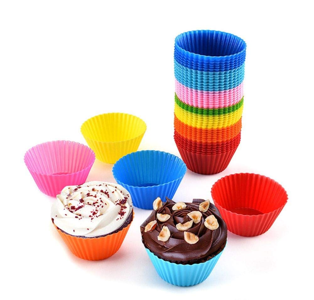 iChef ™ - 6 Pcs Silicone Muffin Moulds/Cupcake Mould - Single Pack 1