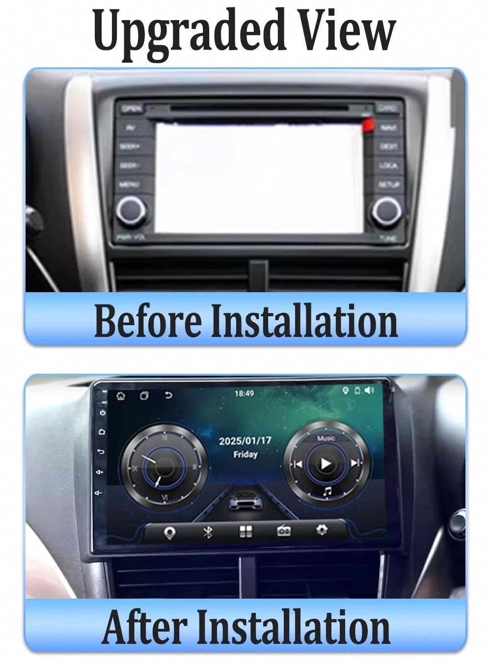 Radio Samochodowe dla Subaru Impreza GH GE 2007-2011 Mirror Link, Asystent Głosowy, Nawigacja W Czasie Rzeczywistym, Ekran Dotykowy, Bluetooth, Sterowanie, 4 Rdzeń 1G+16G