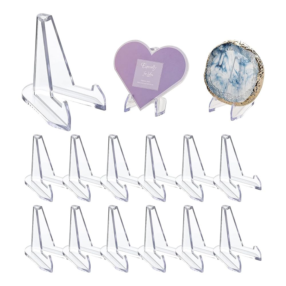 Espositore onete, 15 Pezzi Cavalletto Acrilico Supporto ini Display Trasparente per onete