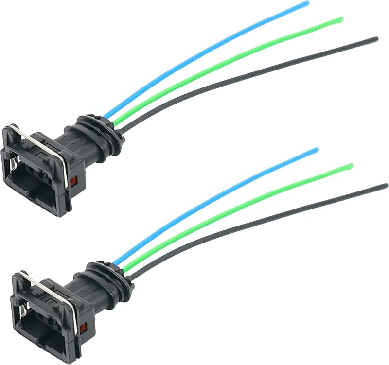 Michigan Motorsports 3-Wire EV1 Connector Set of 2 (94500-02) | Fits Bosch Tyco AMP Junior Power Timer 3-Pin Sensor Applications | TPS IAC Crank Cam Knock Sensor Wiring Repair Plugs