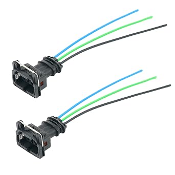 Michigan Motorsports 3-Wire EV1 Connector Set of 2 94500-02 | Fits Bosch Tyco AMP Junior Power Timer 3-Pin Sensor Applications | TPS IAC Crank Cam Knock Sensor Wiring Repair Plugs