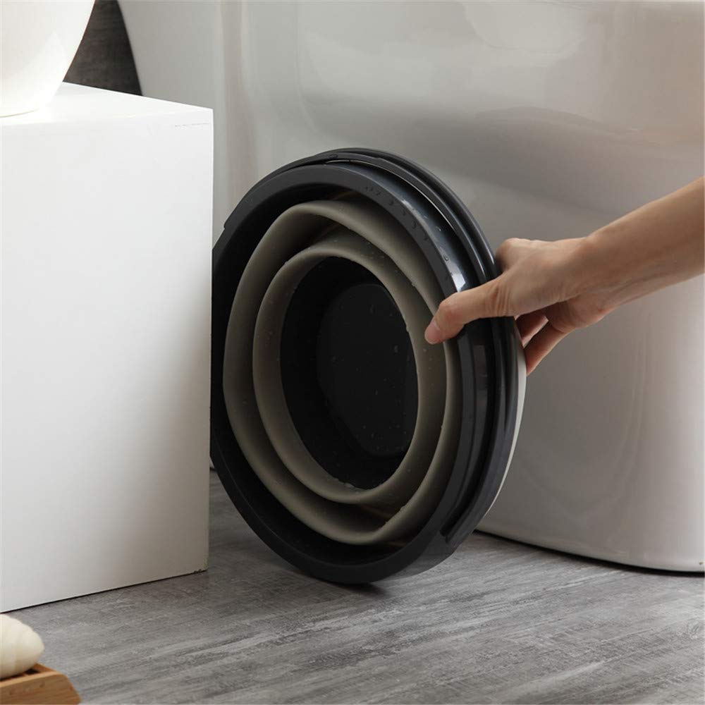 Namiot plażowy rozmiar 25 cm x 25 cm (szary) 12 l (3,17 galona) składane plastikowe okrągłe wiadro, namiot kempingowy