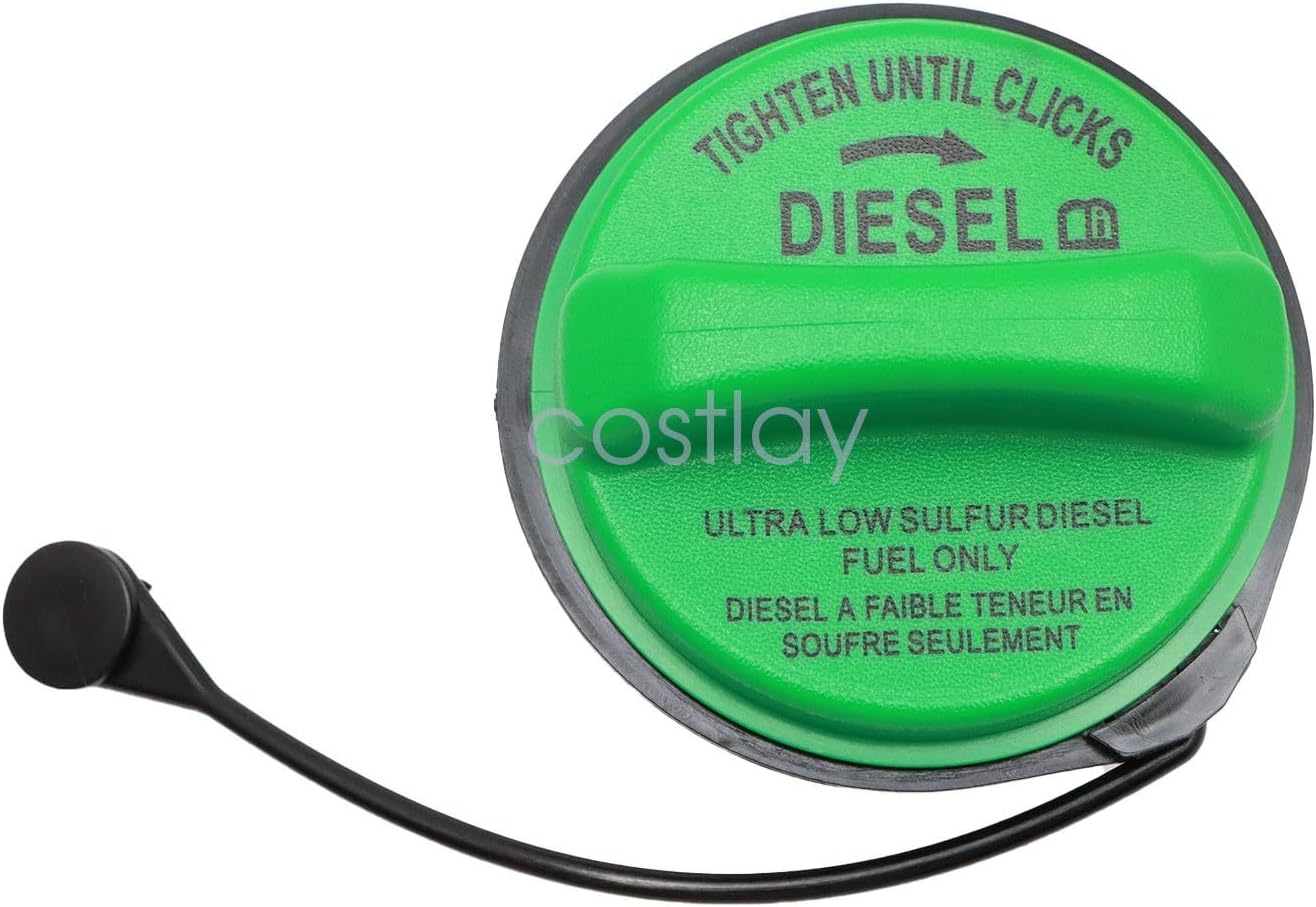 For Ford F250 F350 Super Duty Diesel Fuel Tank Gas Cap w Tether Green FC1068 Genuine OEM Replacement