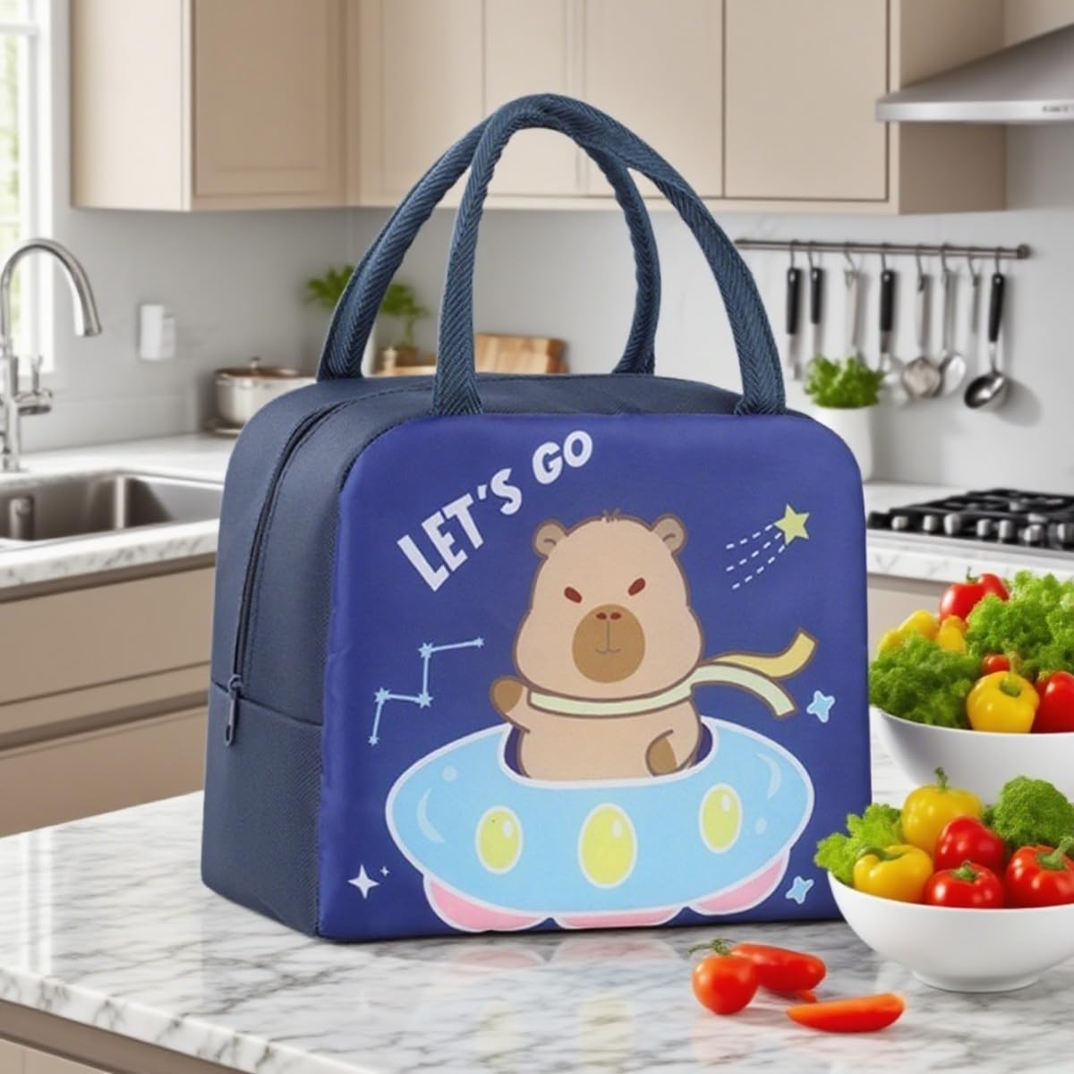 Lunch Bag Lunch Box for Women Men Capybara Cute Reusable Insulated Lunch Bags for Adults Large Capacity for
