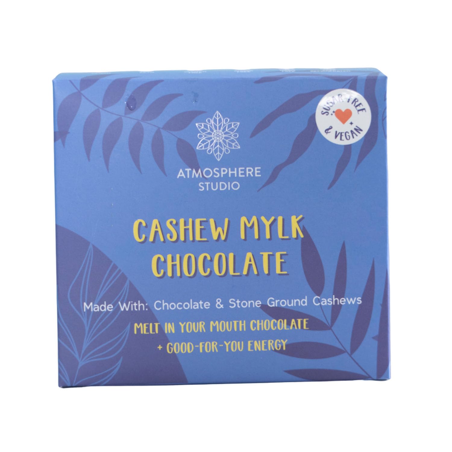 Atmosphere Energy Bars, Cashew Mylk Chocolate Fudge, Pack of 6, Gluten Free & Sugarfree | No Artificial Sweeteners | Vegan | No Preservatives | All Natural | Healthy Snack, Keto, Nutrition Snack
