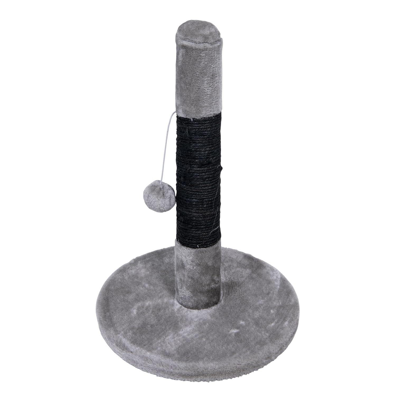 JACK AND VANILLA, Scratching post for cats, durable and resistant, ideal for small spaces, rest and play corners, easy to clean, dimensions 30 x 30 x 45 cm, colour: grey-black, scratching post