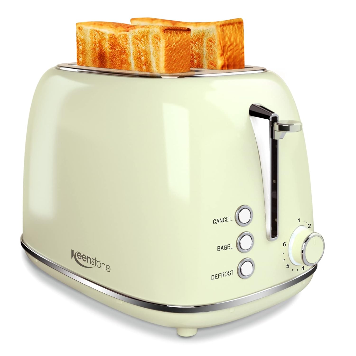 Buy Toasters 2 Slice Retro Stainless Steel Toasters with Bagel, Cancel