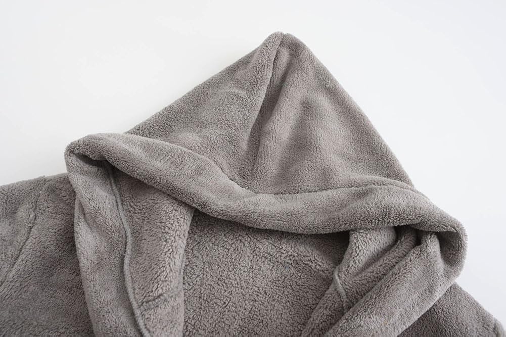 Miniatura 3 de Bata de baño para niños, con capucha, suave Terry100% toalla de algodón, bata para niñas y niños, bata de algodón