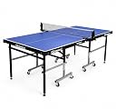 GYMNCO Mini Wood Table Tennis Table (6x3 ft) with Wheel (Laminated Top 18 mm + 2 TT Racket & Balls gallery image