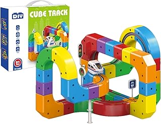 [正規品]レールキューブ 電車 おもちゃ【51/81/123セット】3D立体軌道 強力磁気で簡単連結 天丼まで無限レール DIY キューブ ミニトレイン USB充電式 安全安心 ABS素材 知育玩具 3歳以上 子供用教育玩具 構造作成 想像力育成 休日や誕生日に最適 理想的なギフト