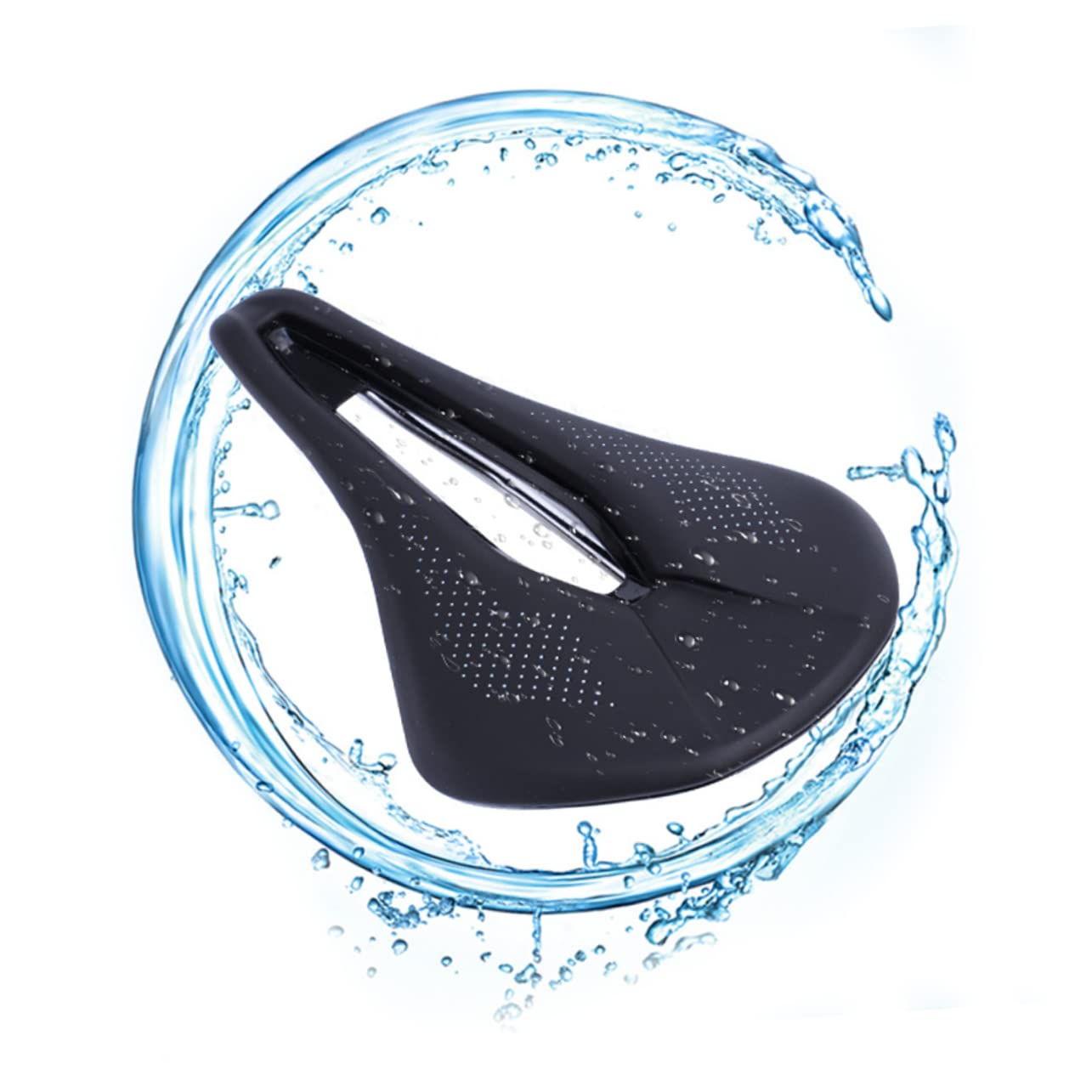 Selle de Vélo Creuse VTT Respirante en Acier Molybdène Noir