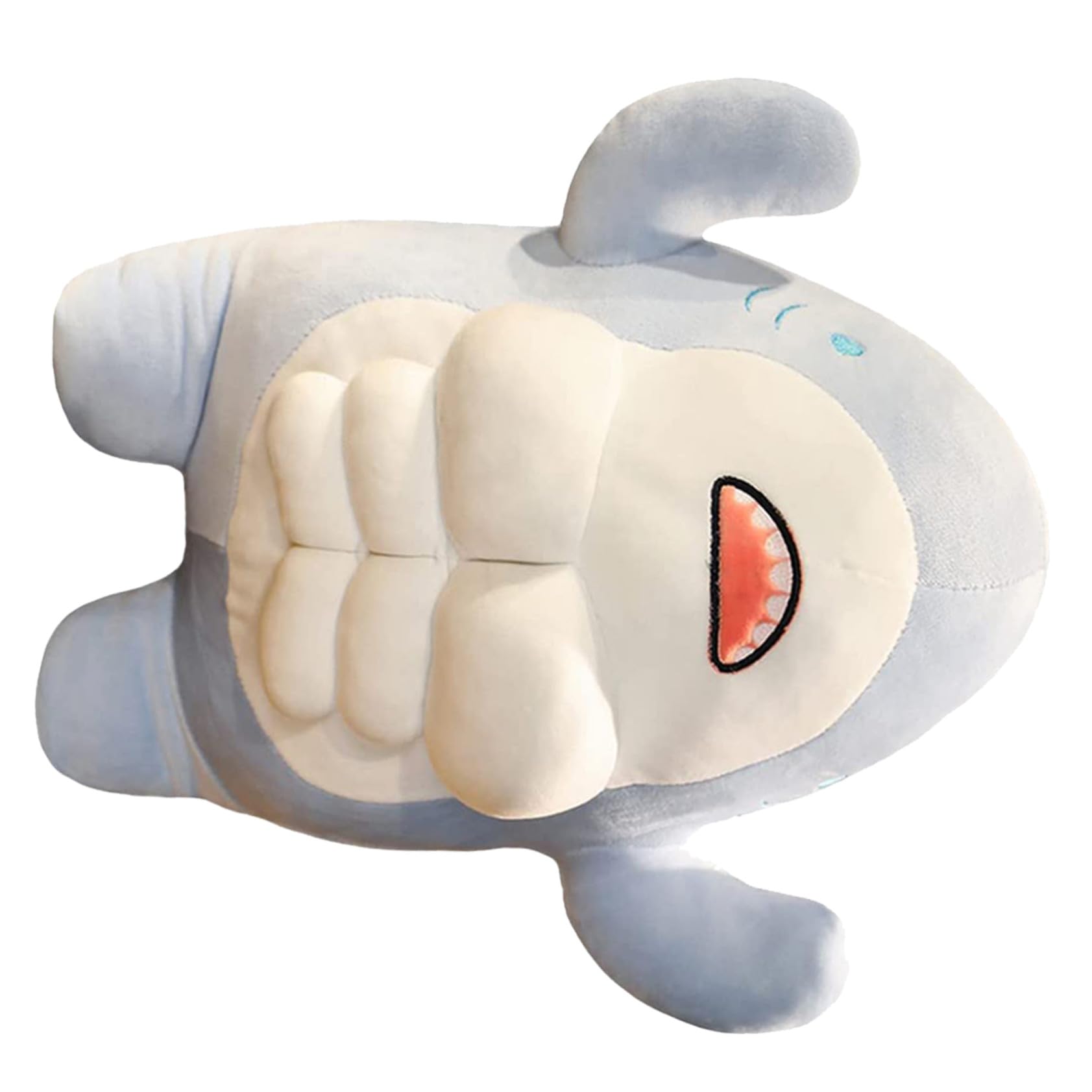 Cabilock Poupée Requin en Peluche 40cm Bleu, Jouet Doux et Portable