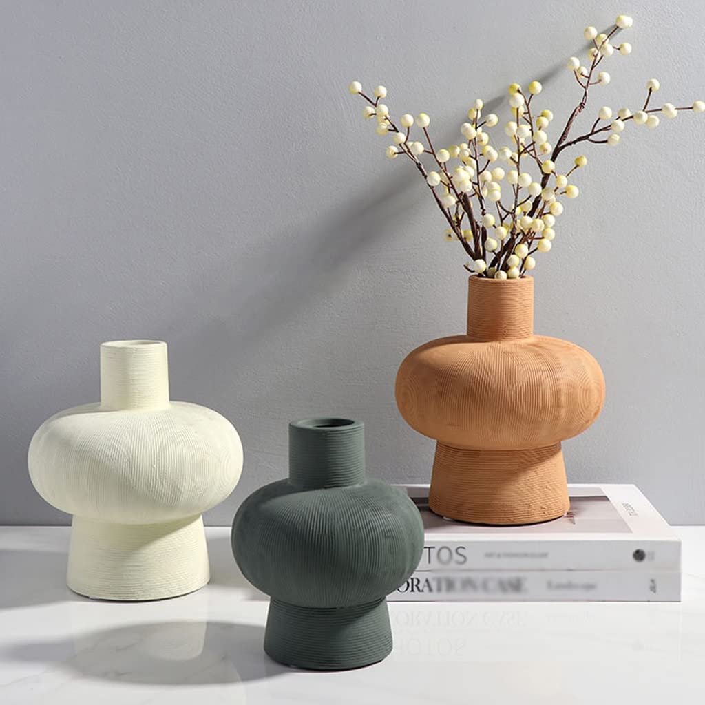 Jarrón De Mesa Jarrón de cerámica for la decoración del hogar, jarrón de flores Estilo minimalismo for la mesa moderna, jarrones for centros de mesa chimenea de sala de estar Jarrones De Flores Para S