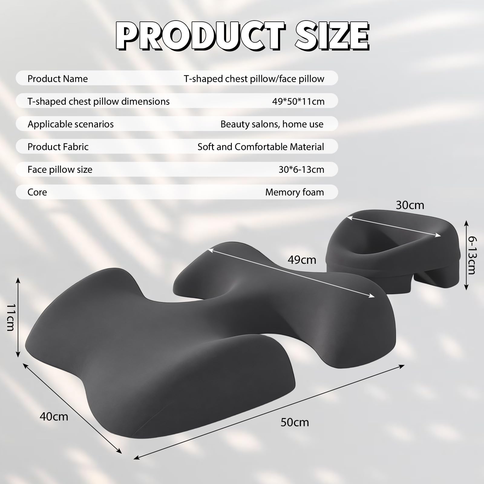 Juego de cojín de Masaje para el Pecho y el Rostro, cojín de Masaje con Agujero para la Cabeza, Suave y cómodo, Soporte para el Pecho, para Cama, salón, hogar, Dormitorio