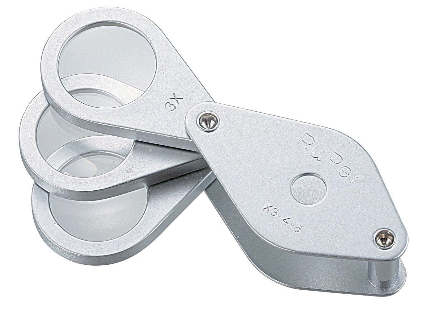 Niigata Seiki BeHAUS No. 7070 - Lupa de Metal, Fabricada en Japón, 3, 4, 5X