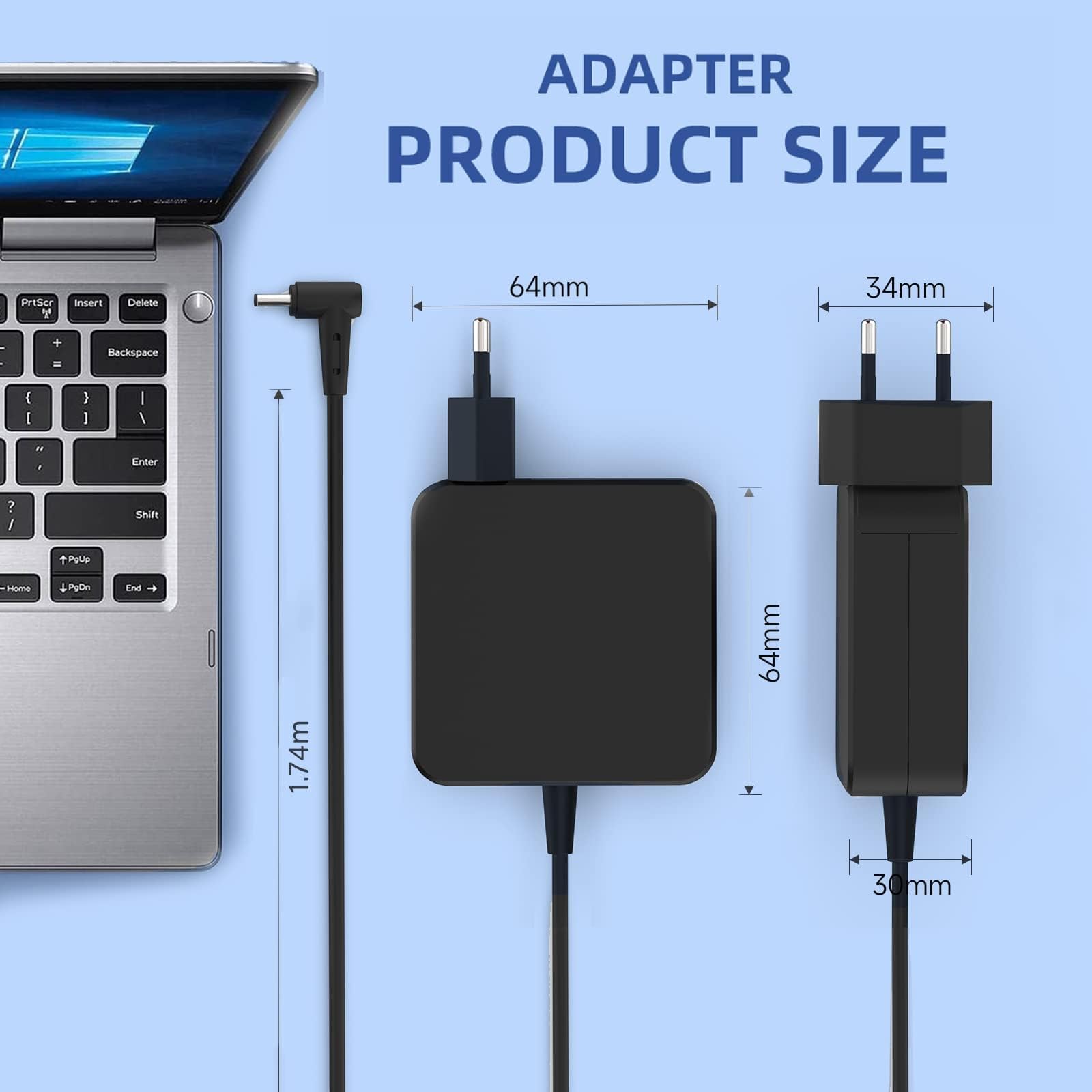65W 20V 3.25A Caricabatterie laptop per Lenovo Ideapad 310 310S 320 330 310-14IKB 310-15ISK 310S-14IKB 310S-15IKB 330S-14IKB 330S-15IKB 510 710 S145 Flex 4 5 6 adlx65clge2a adlx65ccge2a Alimentatore