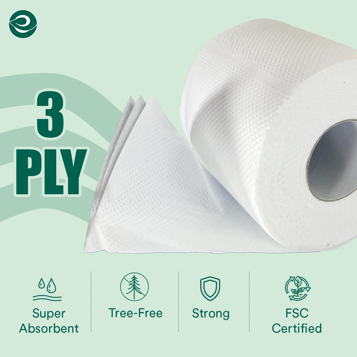 ECO SOUL Bamboo Flushable Extra-Large Adult Wipes & Toilet Paper Bundle | 4 Packs of 48 Unscented Wipes + 12 Mega Rolls, 3 Ply Eco-Friendly, Compostable, Septic Safe, Hypoallergenic