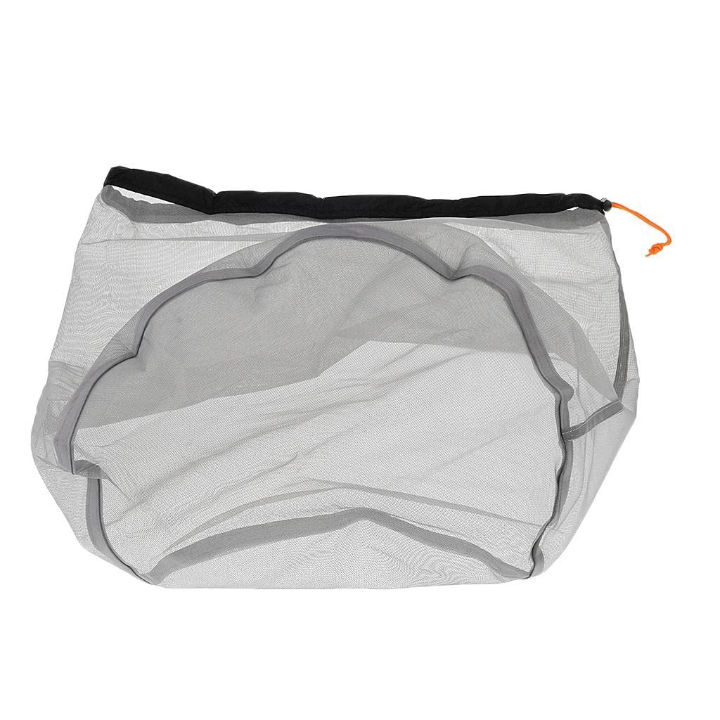 Sharplace (2 Packung) Ultra- Stuff Sack Aufbewahrungsbeutel Für Camping Mesh Bag Sport Netzbeutel - Schwarz, XXL