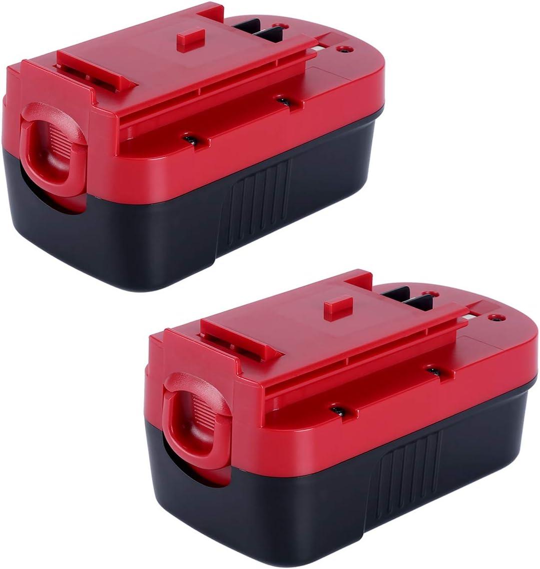 Lasica 2-Pack 3.8Ah 18V NiCad Battery Replacement for Black and Decker 18-Volt HPB18 Battery 244760-00 HPB18-OPE A1718 Firestorm FS18FL FSB18 Outdoor Cordless Power Tool Batteries Pack