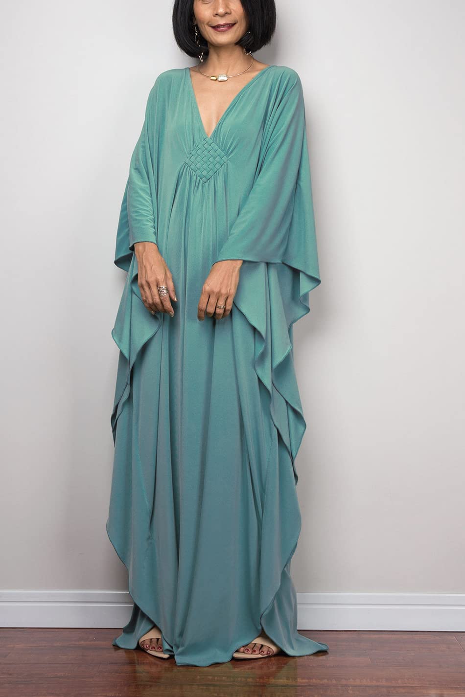 Wemen's - Vestido largo caftán bohemio para traje de baño de playa, talla única