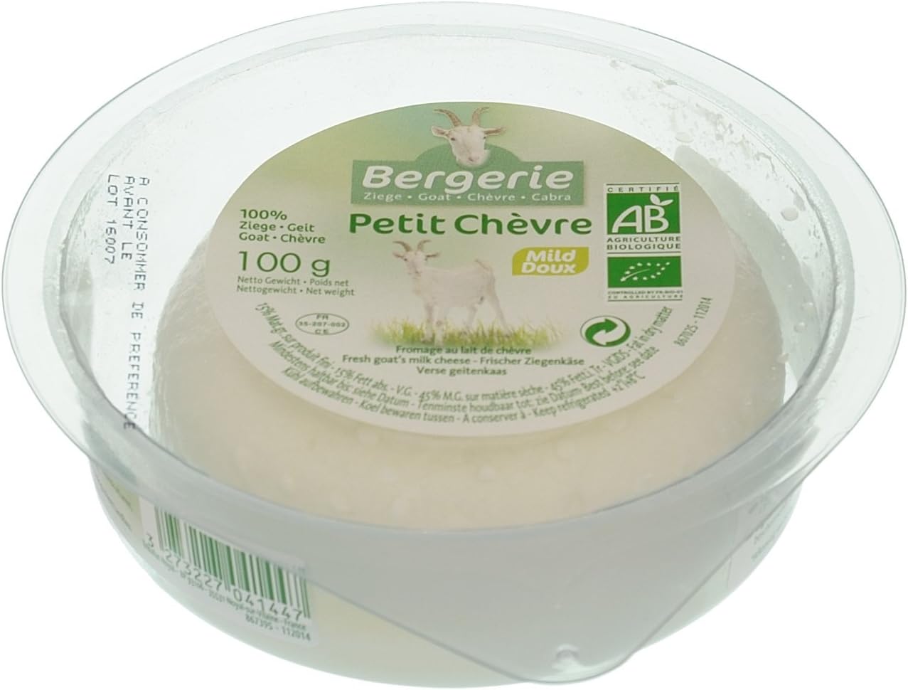 Bergerie Organic Goat’s Milk Fresh Cheese, 100g