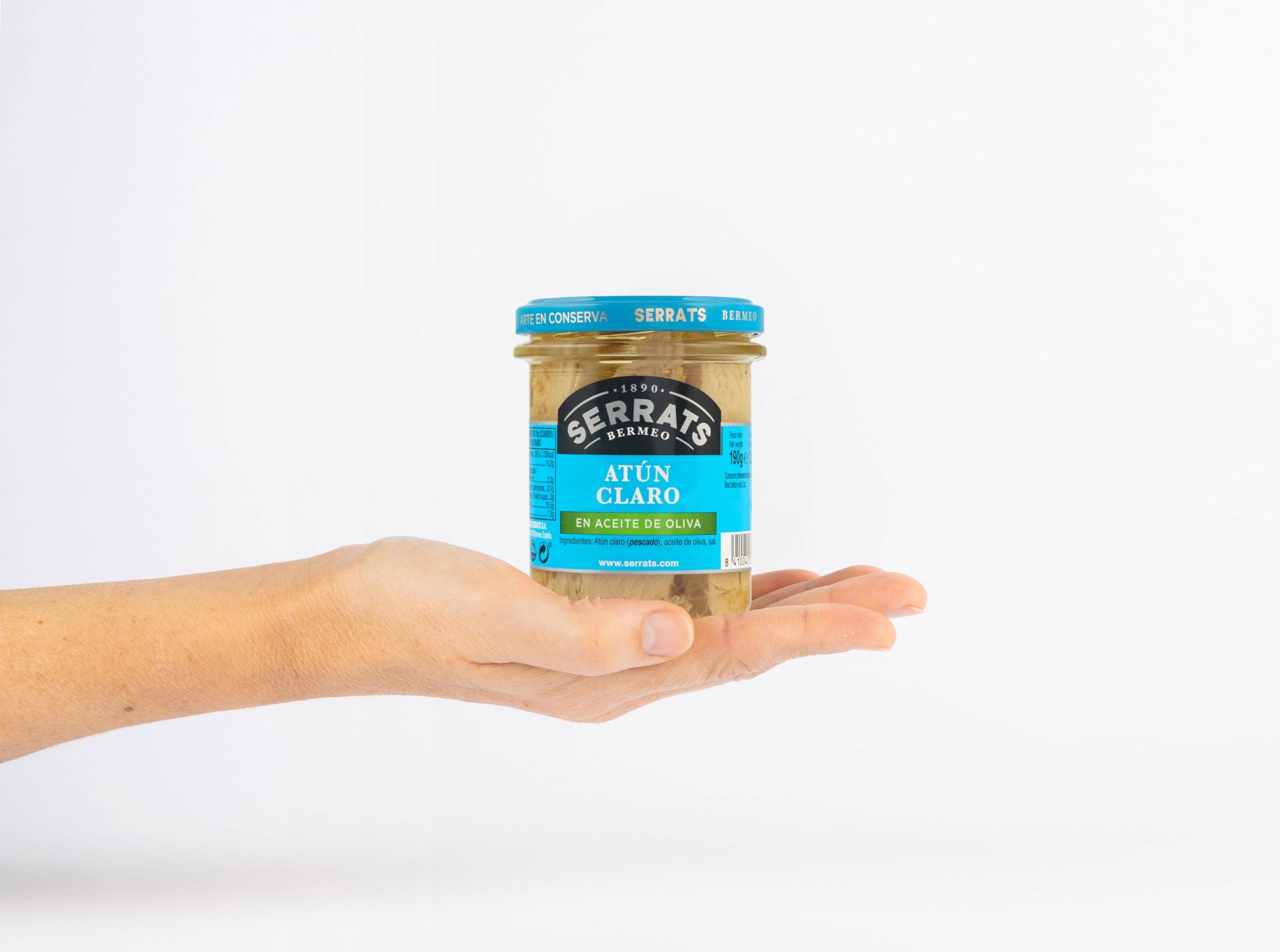 CONSERVAS SERRATS – Tonno in Olio d'Oliva Selezionato - 6 Vasetti x 190g (Totale: 1140g) - Lavorazione Artigianale dal 1890 - Senza Glutine - Ricco di Omega 3 – Gourmet