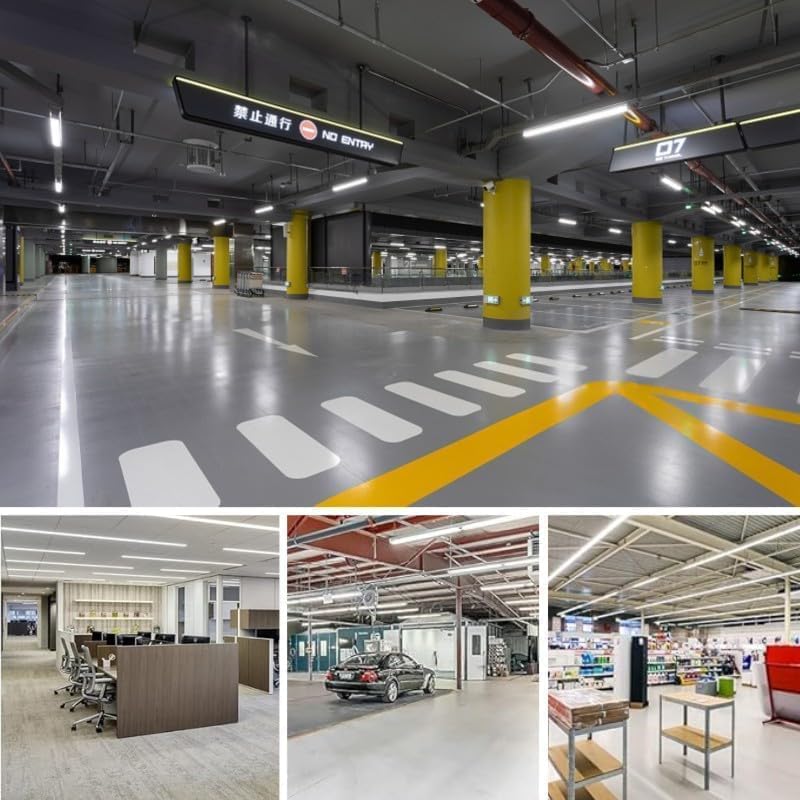 8FT R17D/HO LED Tube Lights, Super Bright V Shaped 270° Angel, 4 Row LEDs 80W 10800lm 6500K Cold White, Clear PC Cover (Replace for F96T12/CW/HO150W) Ballast Bypass Dual-Ended Power AC100-277V 4PACK