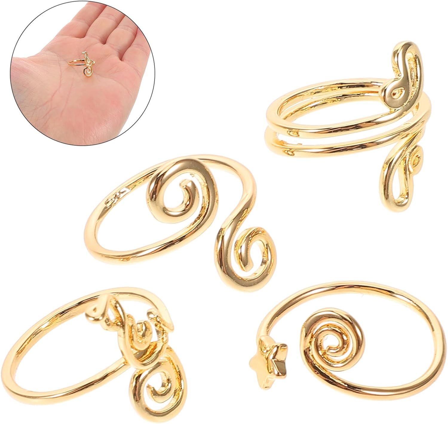 4pcs Adjustable Open Toe Rings Set for Women with Zircon Handmade Summer Beach Foot Jewelry Comfortable Fit Foot Rings Highlighting Unique Style and Captivating Charm