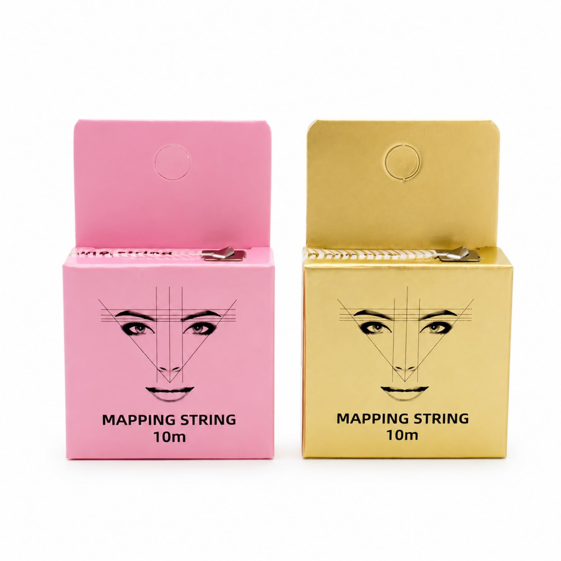 Kit de Crayon à Sourcils, Crayon pré-coloré, Crayon à Sourcils pour microblading (Maquillage Semi-Permanent), Rose et Or