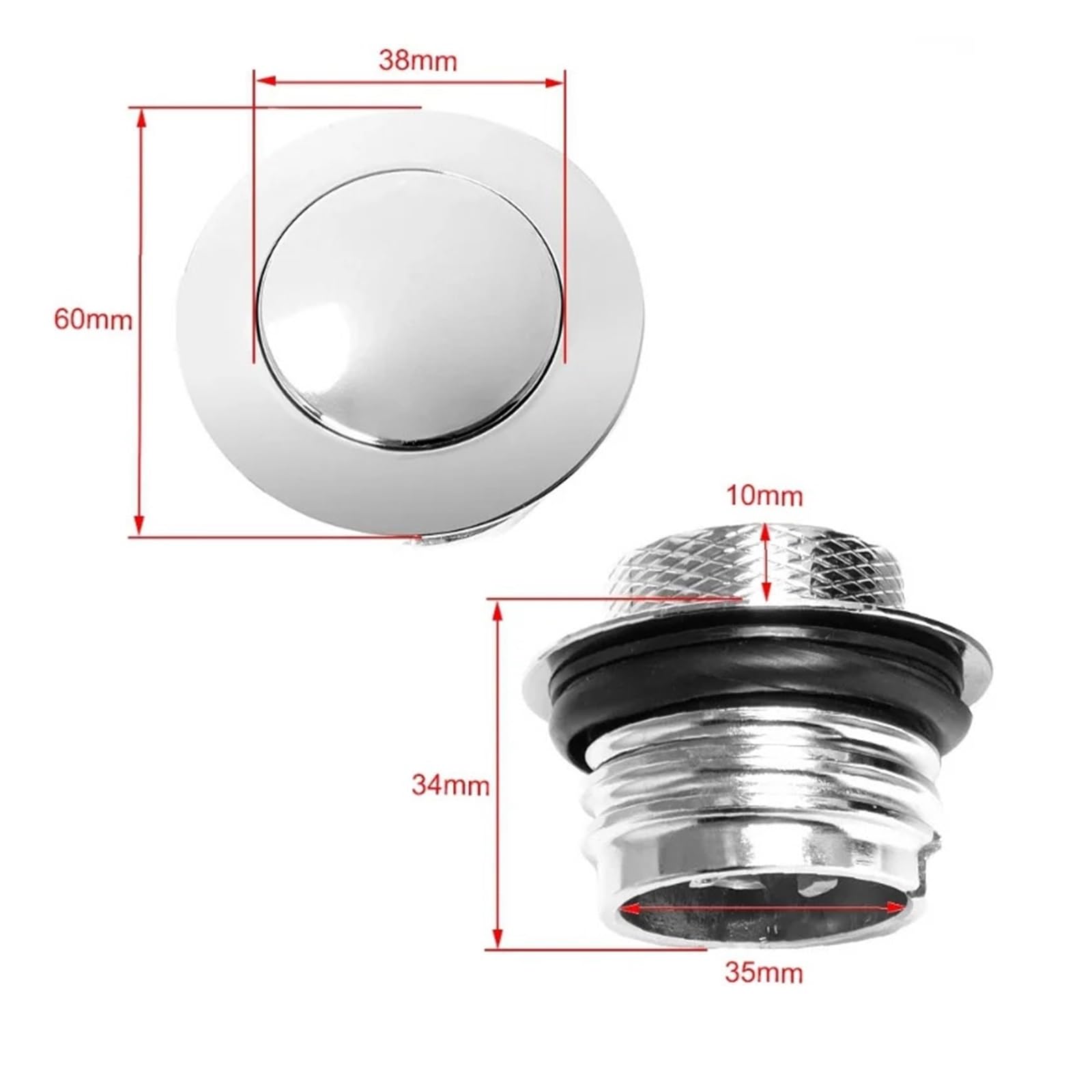 Tappo Serbatoio Tappo Serbatoio Carburante Per Ha&rley Sportster XL883 | Il Design Sicuro Con Montaggio A Incasso Avvitato Con Guarnizione In Gomma Ispessita Previene Perdite