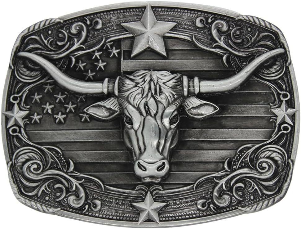 Belt Buckle for Men Simple Western Cowboy Belt Buckle for Women (Color 26)